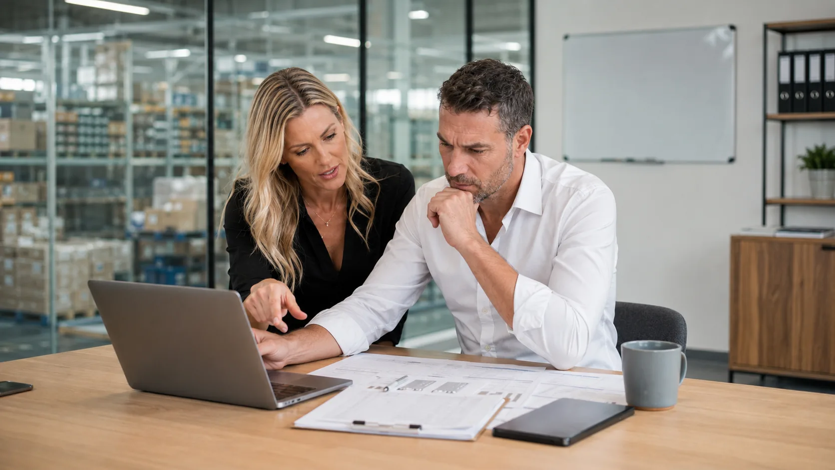 Operations consultant helping a business team
