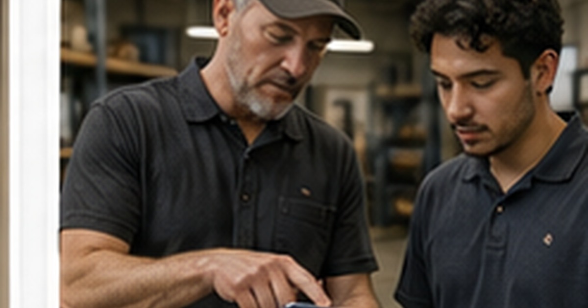 Realistic small business operations scene illustrating how to train new employees without starting from scratch every time
